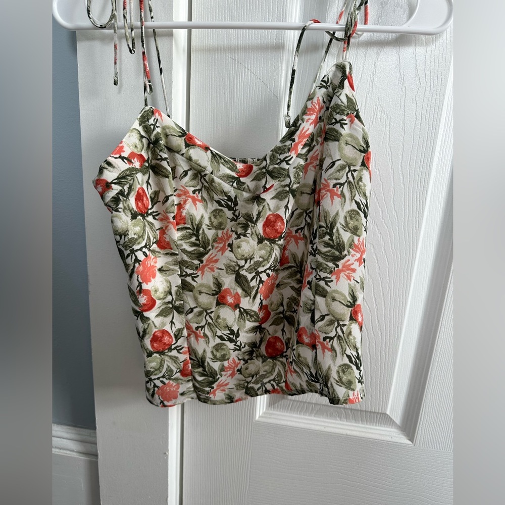 Abercrombie and Fitch Linen Print Crop Top